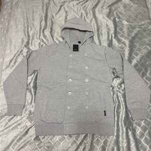 Gray Double-Breasted Hoodie